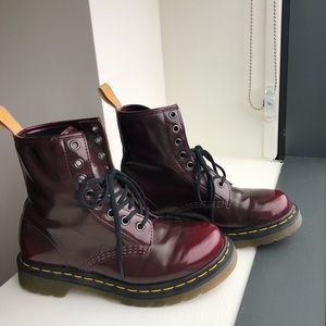 Dr. Martens Vegan 1460 Cherry Red boots- size 6
